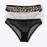 Tripack bikini mesh estampado