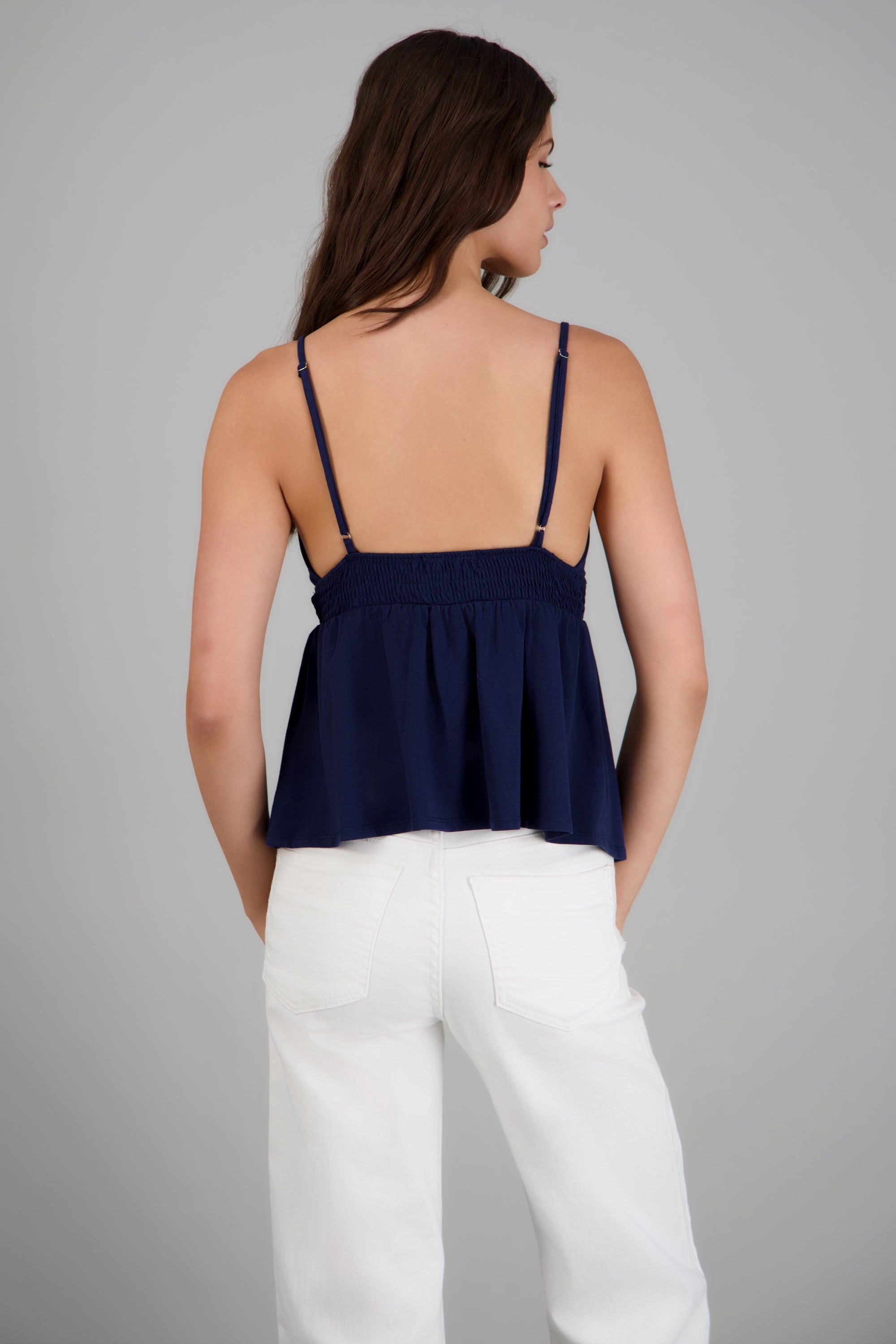 Top peplum tirantes escote v MARINO