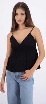 Top peplum tirantes escote v