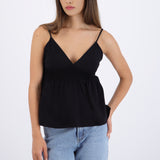 Top peplum tirantes escote v