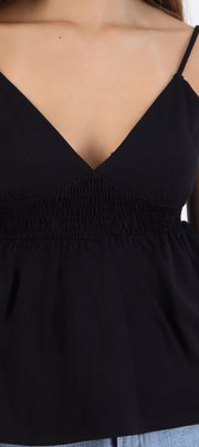 Top peplum tirantes escote v