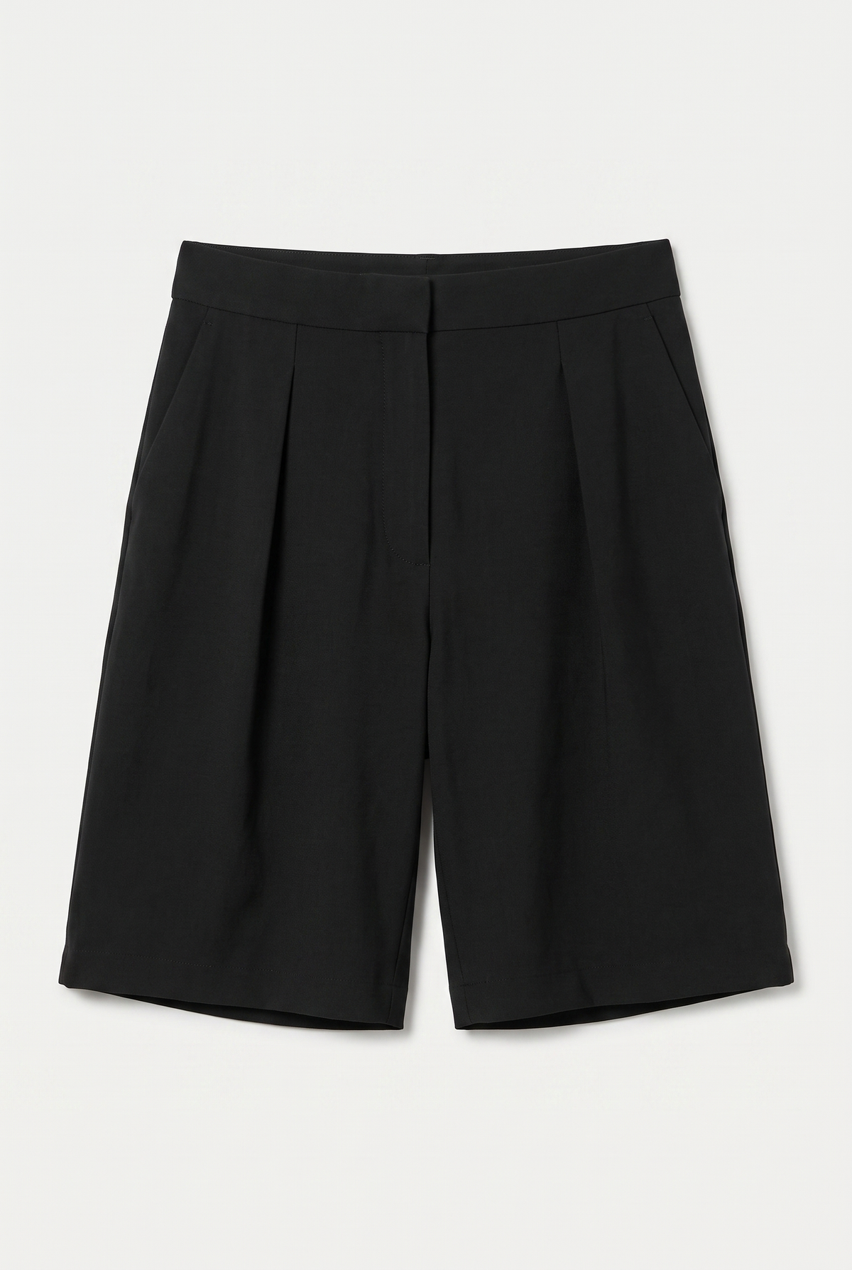Bermuda sastreada pinzas NEGRO