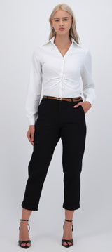 Pantalón chino cinturón trenzado