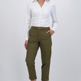 Pantalón chino cinturón trenzado