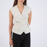 Top tejido suave detalle cintura