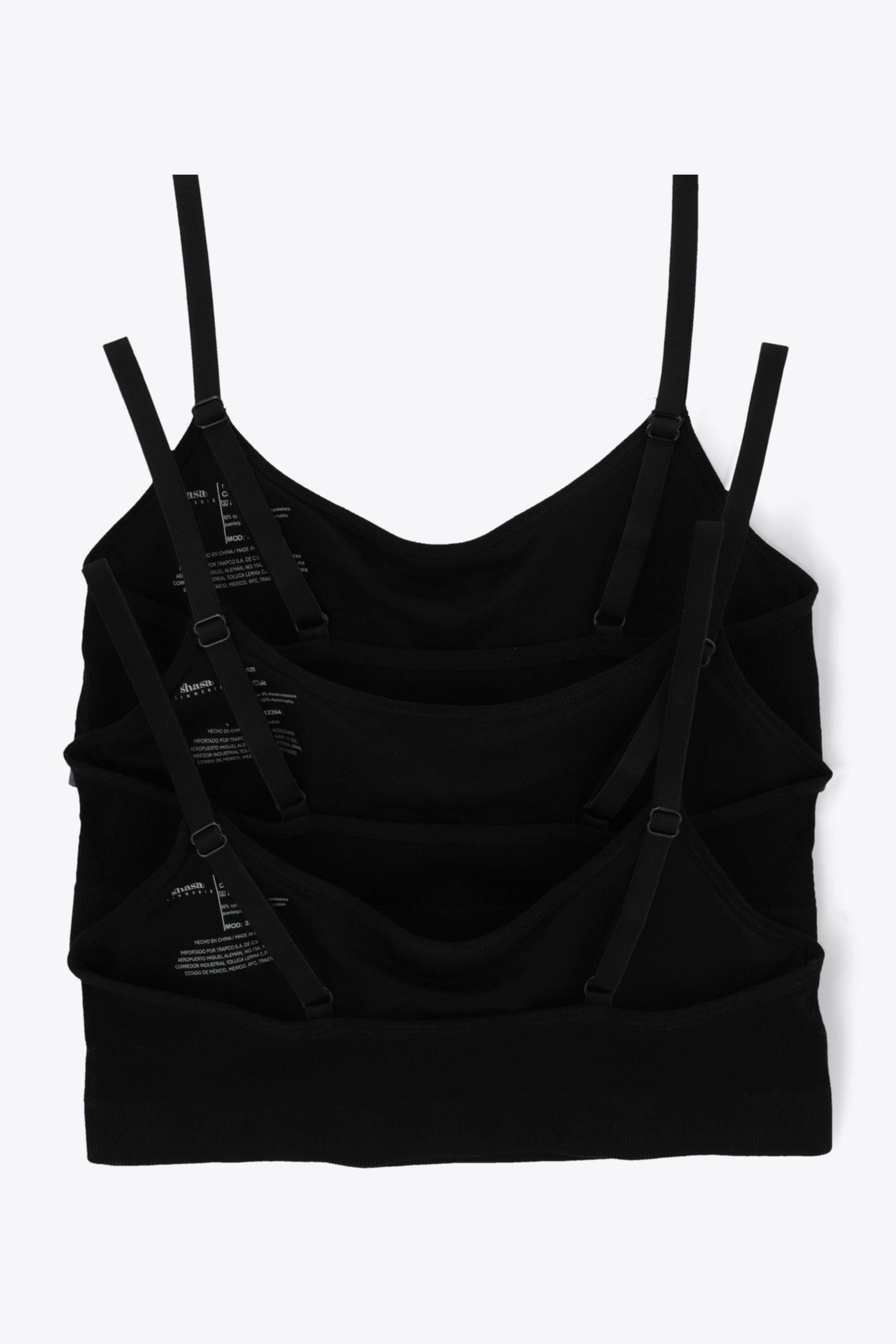 Tripack bralette rib