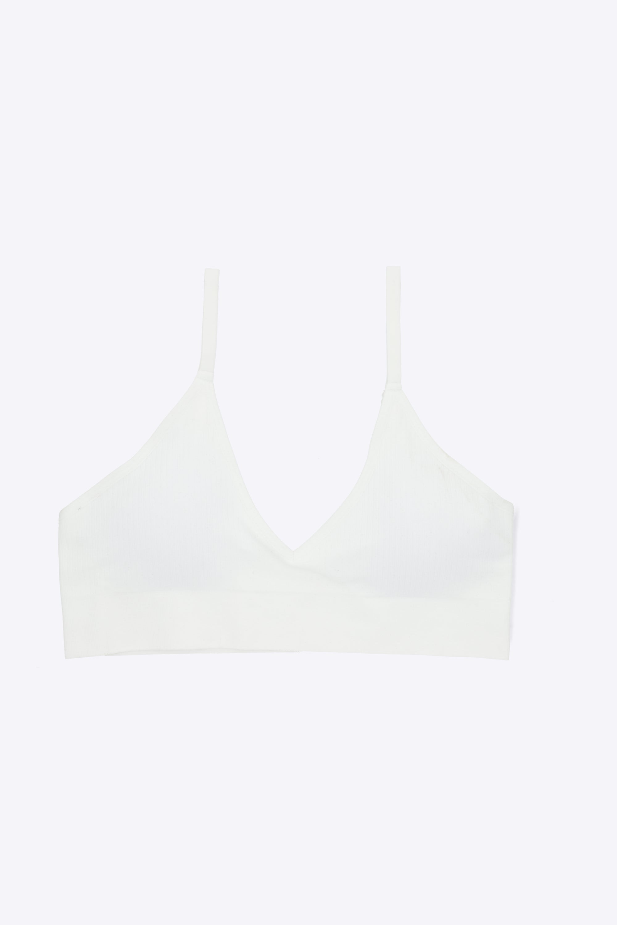 Bralette rib escote V