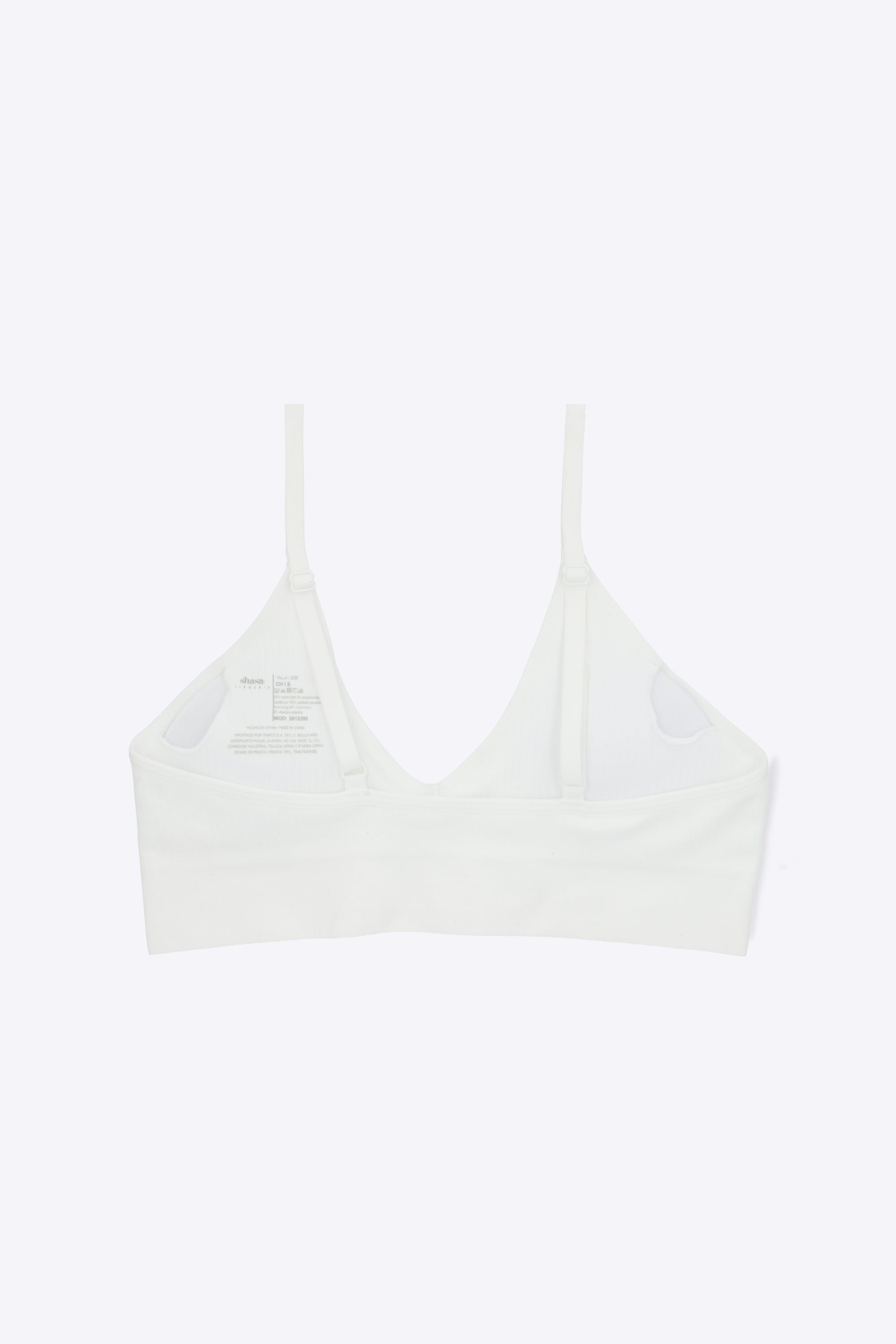 Bralette rib escote V