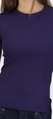 Top manga corta cuello redondo liso