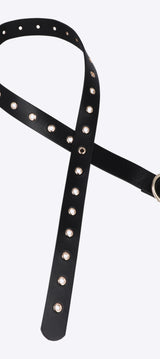 Cinturón eyelets hebilla círculo