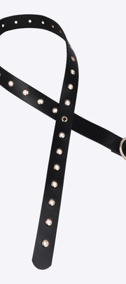 Cinturón eyelets hebilla círculo