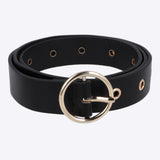 Cinturón eyelets hebilla círculo