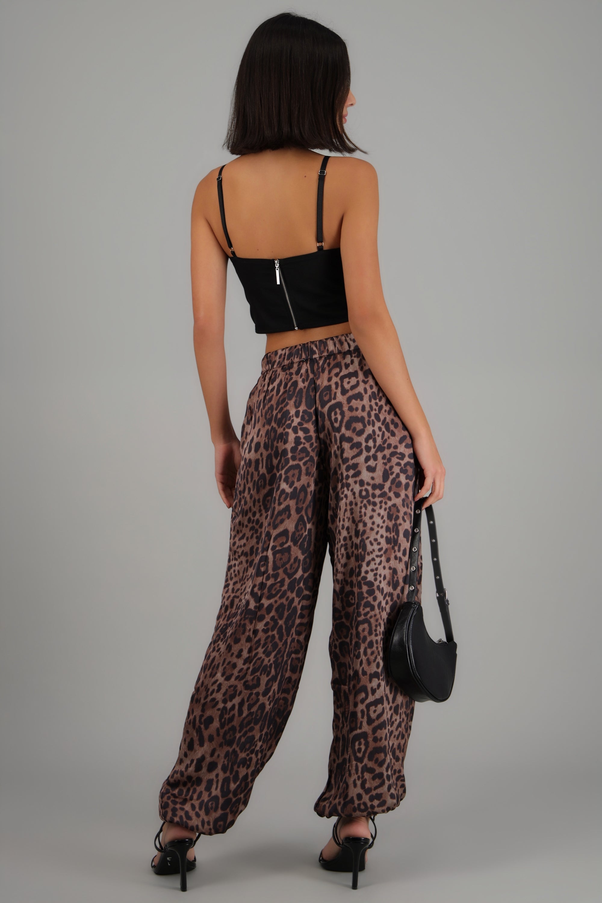 Pantalones amplios estampado cheetah CAFE COMBO