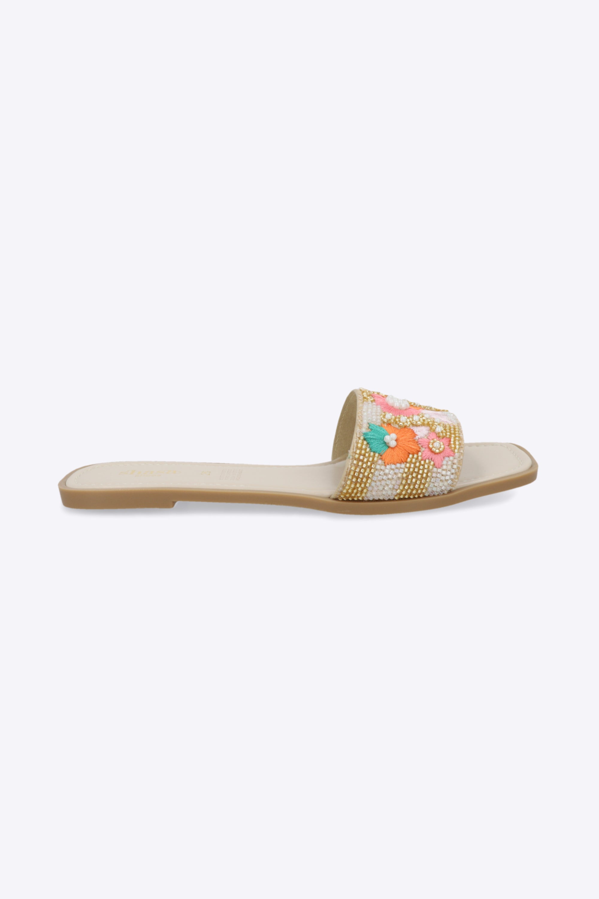 Sandalia mula bordados flores