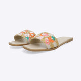Sandalia mula bordados flores