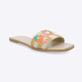 Sandalia mula bordados flores