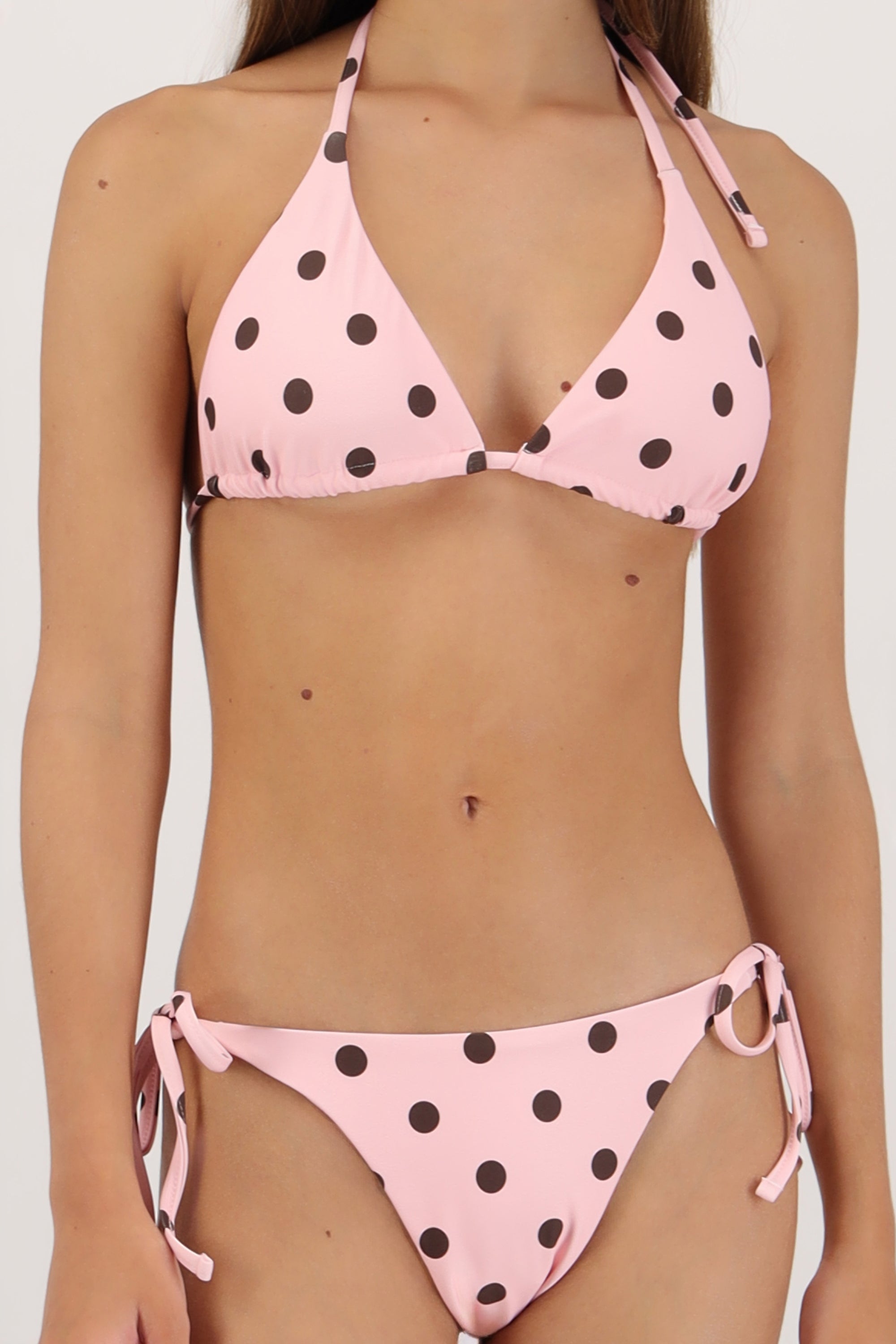 Bikini polka triangulo ROSA