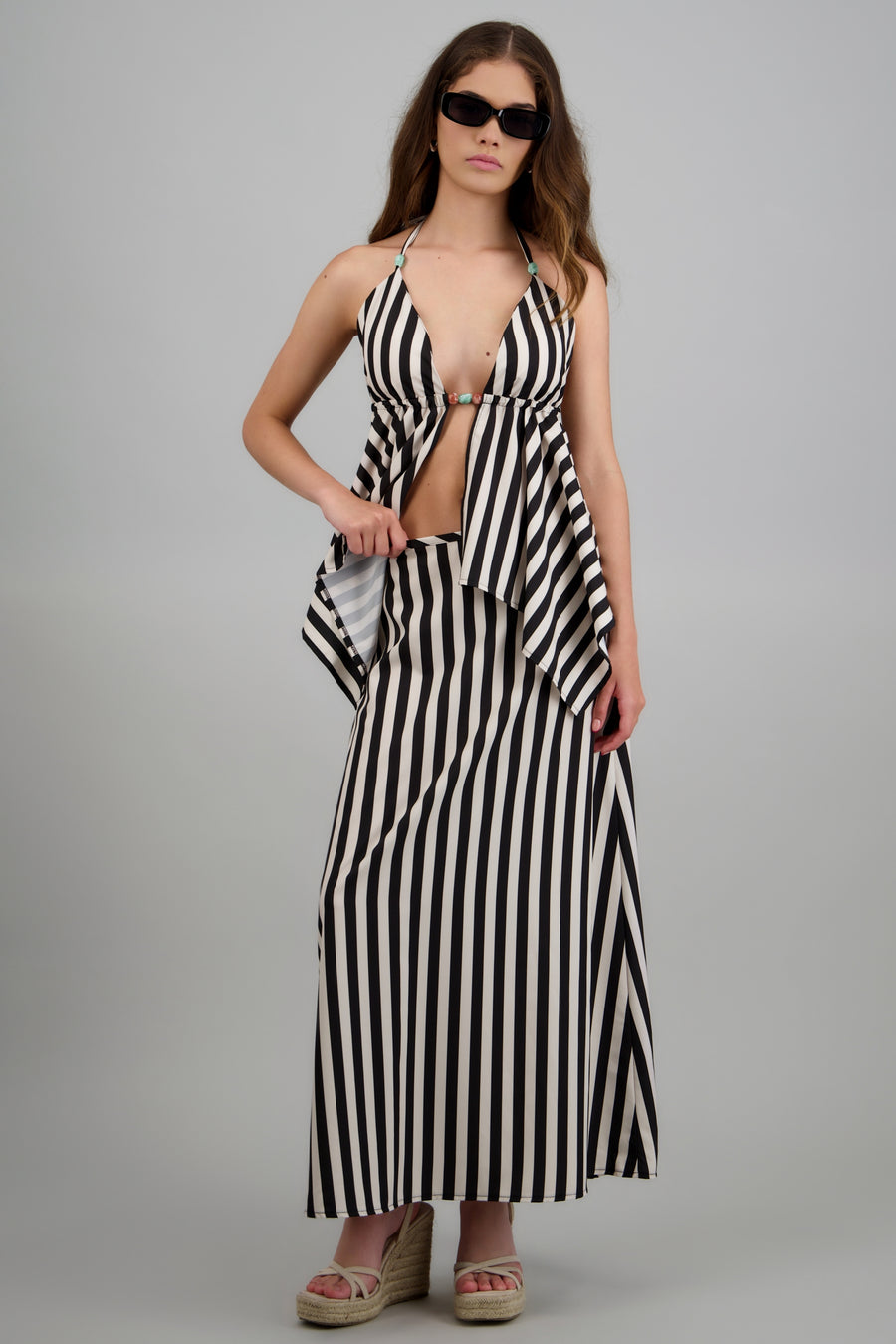 Falda maxi lineas