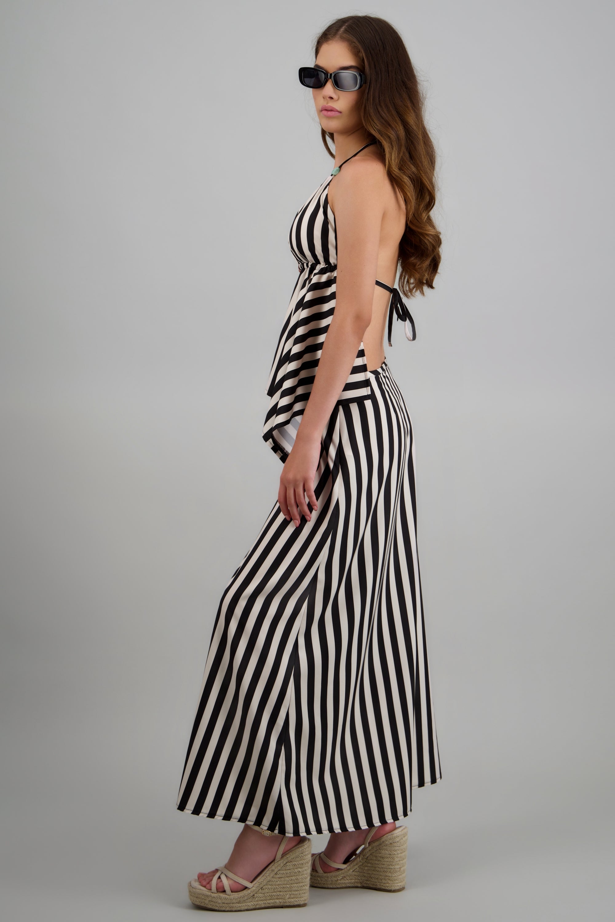 Falda maxi lineas NEGRO COMBO