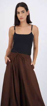 Body tirantes escote redondo detalle broches