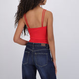Body tirantes escote redondo detalle broches