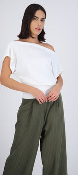 Top manga corta off shoulder