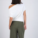 Top manga corta off shoulder