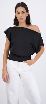 Top manga corta off shoulder