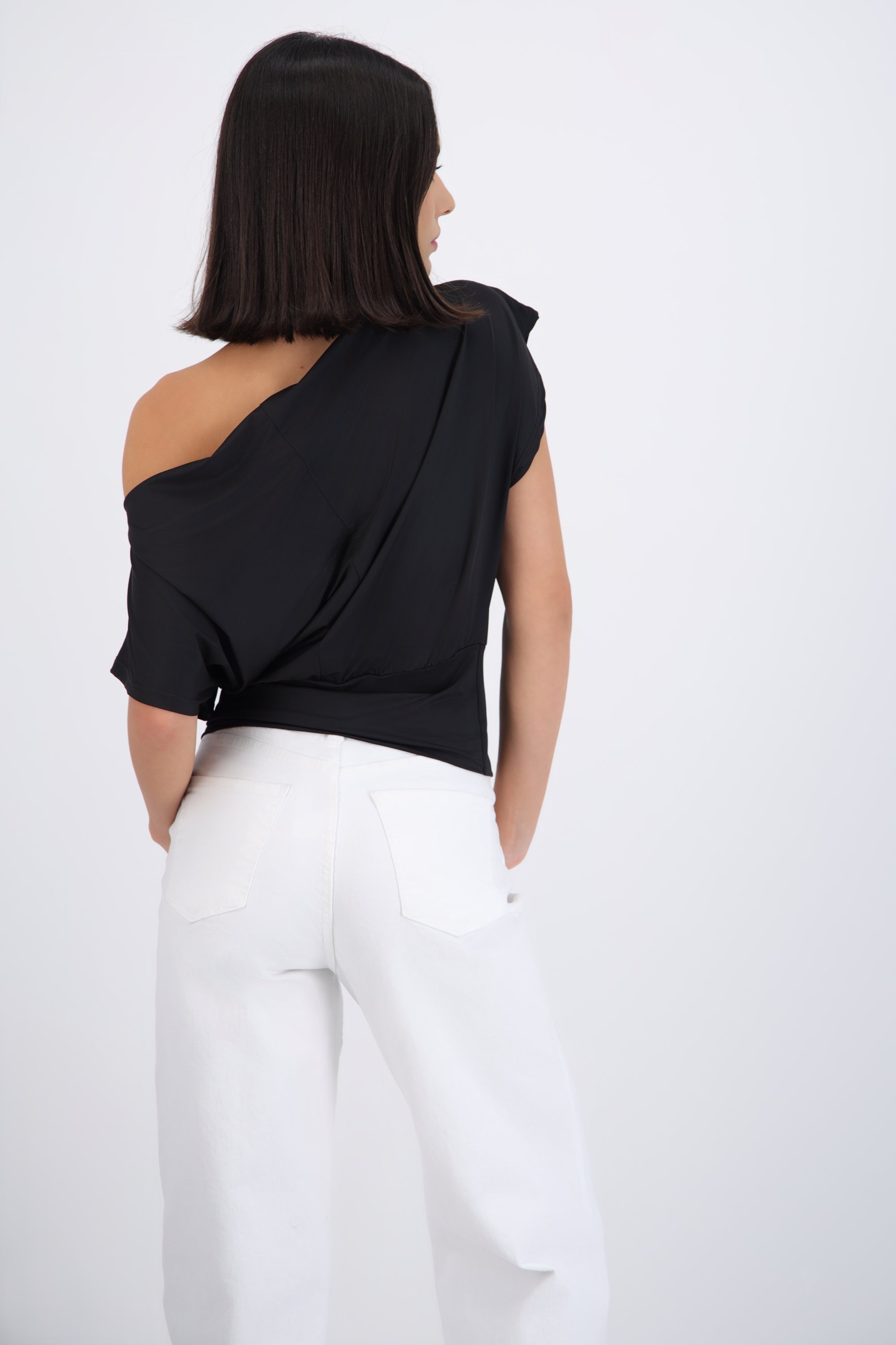 Top manga corta off shoulder