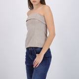 Top strapless rayas