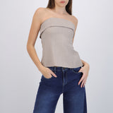 Top strapless rayas
