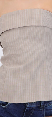 Top strapless rayas