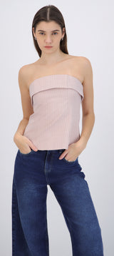 Top strapless rayas