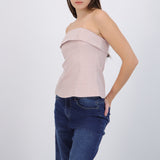 Top strapless rayas