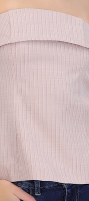 Top strapless rayas
