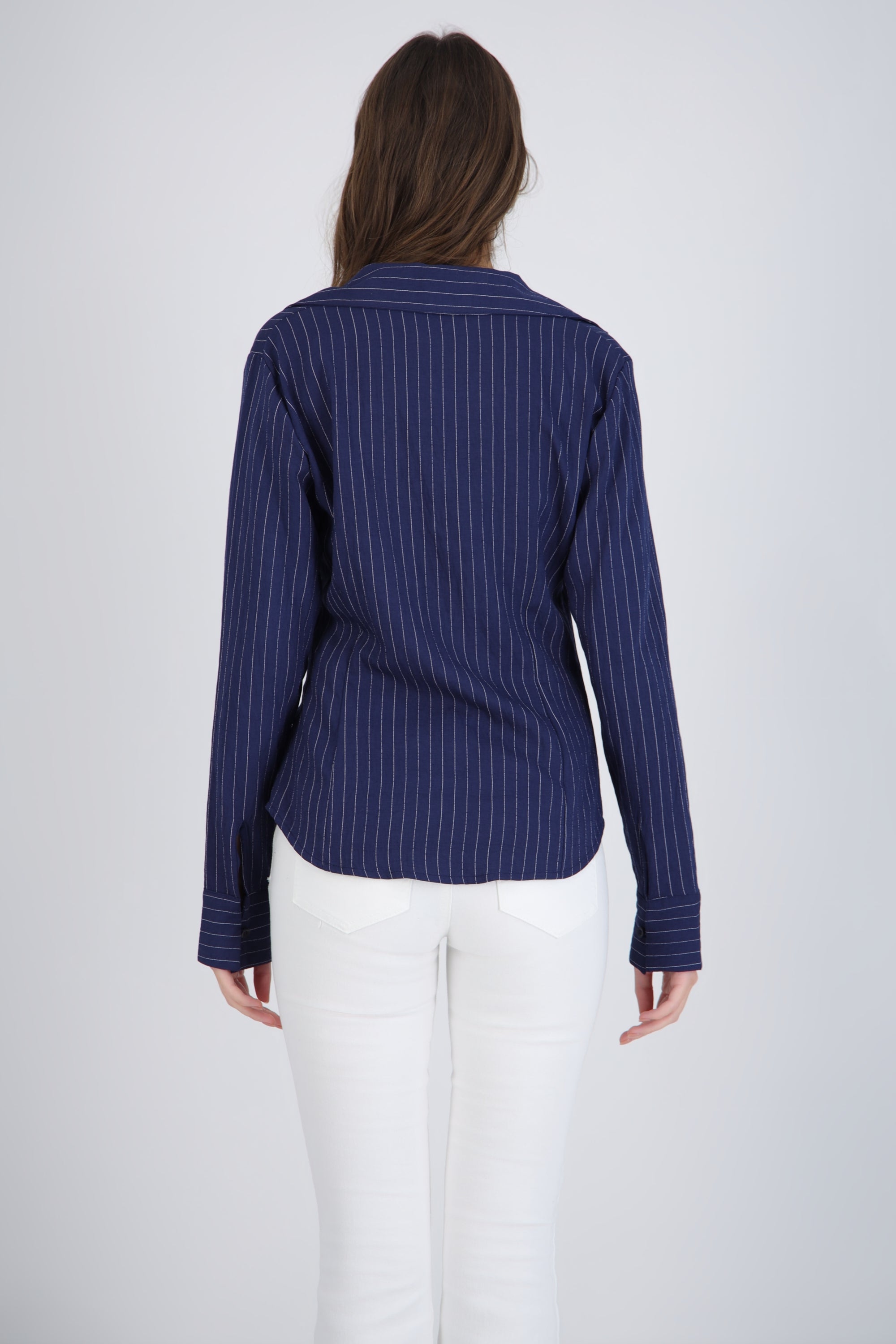 Camisa rayas detalle pinzas