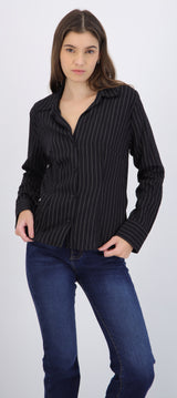 Camisa rayas detalle pinzas