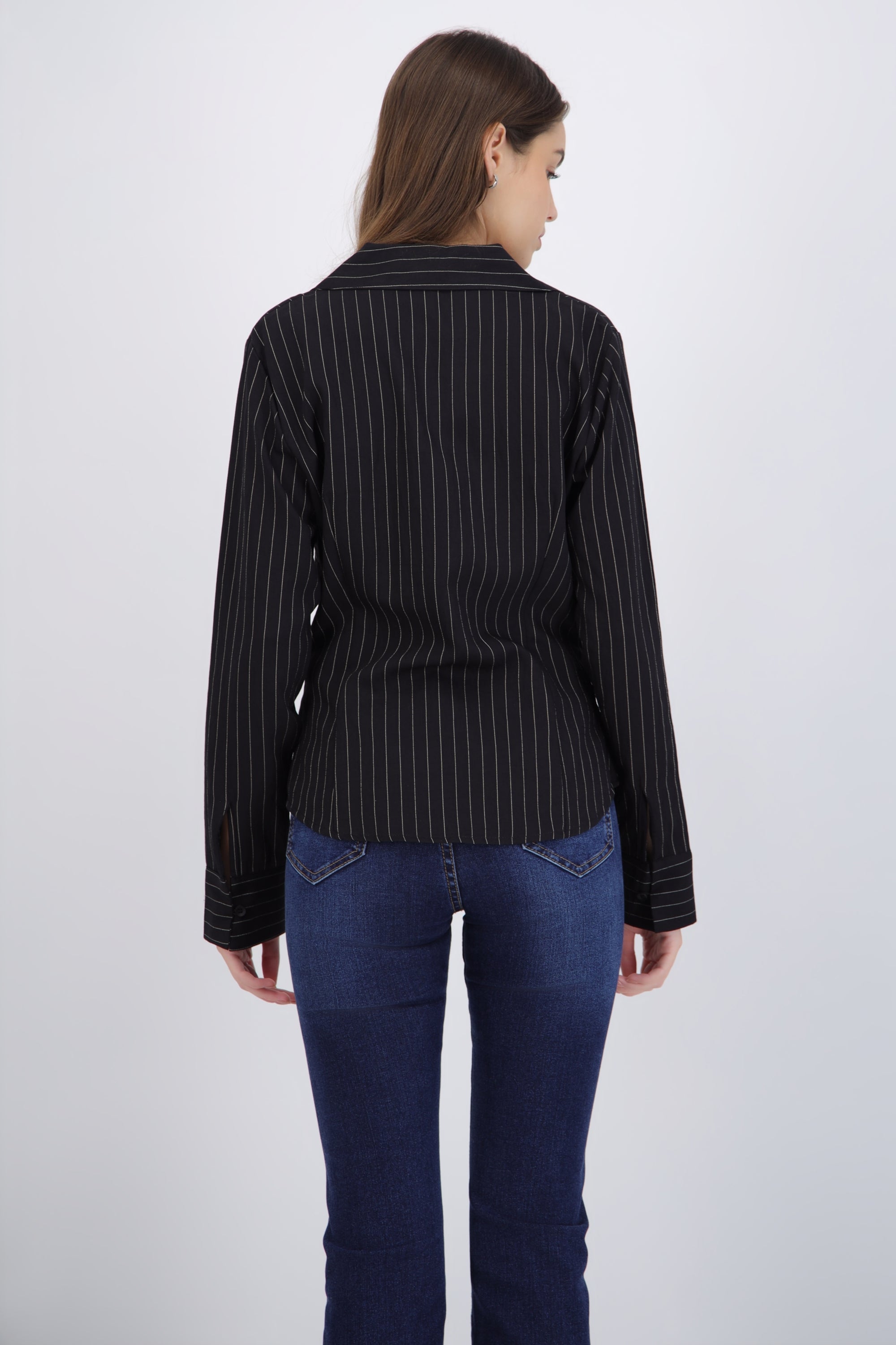 Camisa rayas detalle pinzas