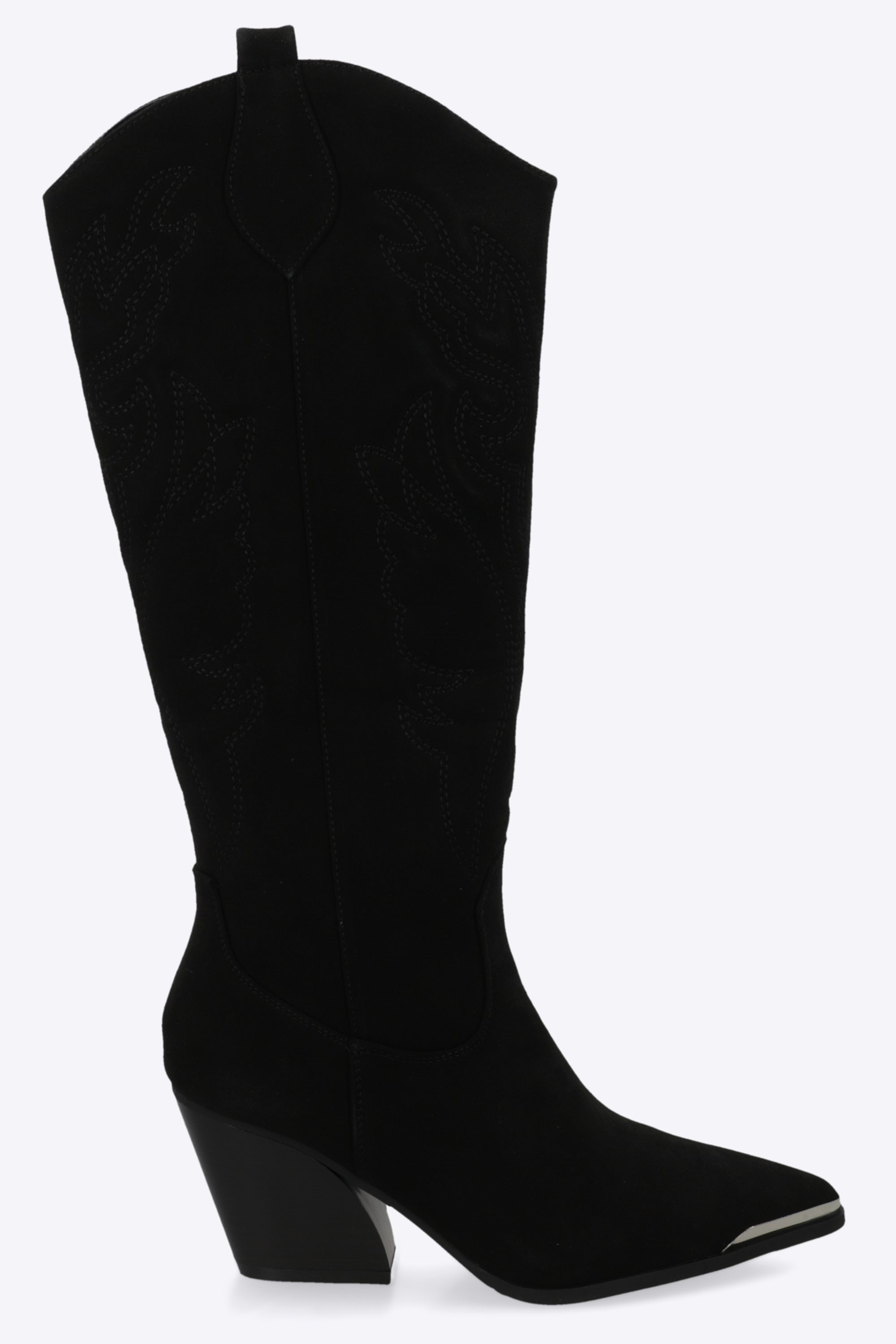 Bota vaquera punta metalica gamucina