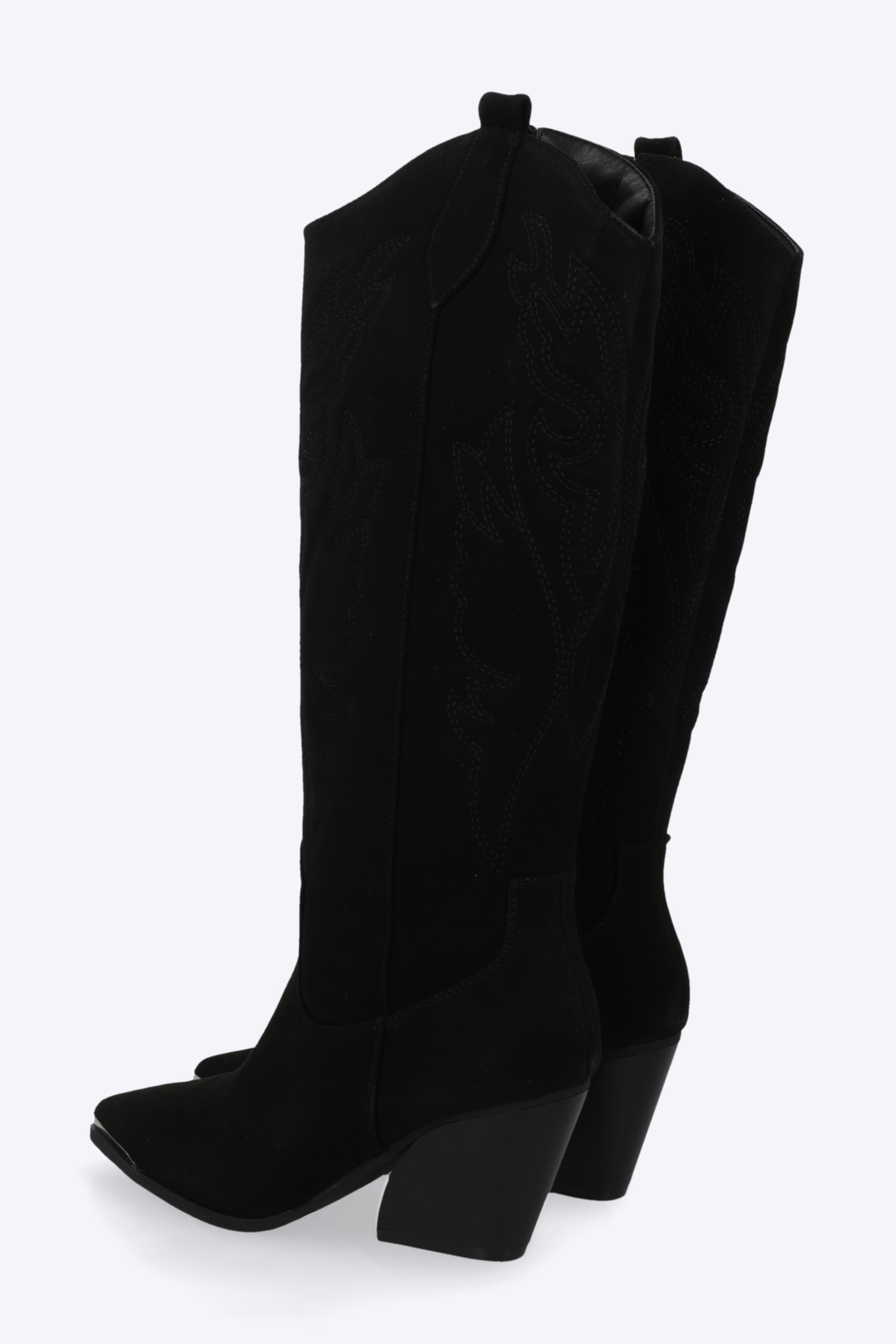 Bota vaquera punta metalica gamucina