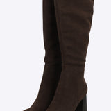 Bota alta rigida gamucina