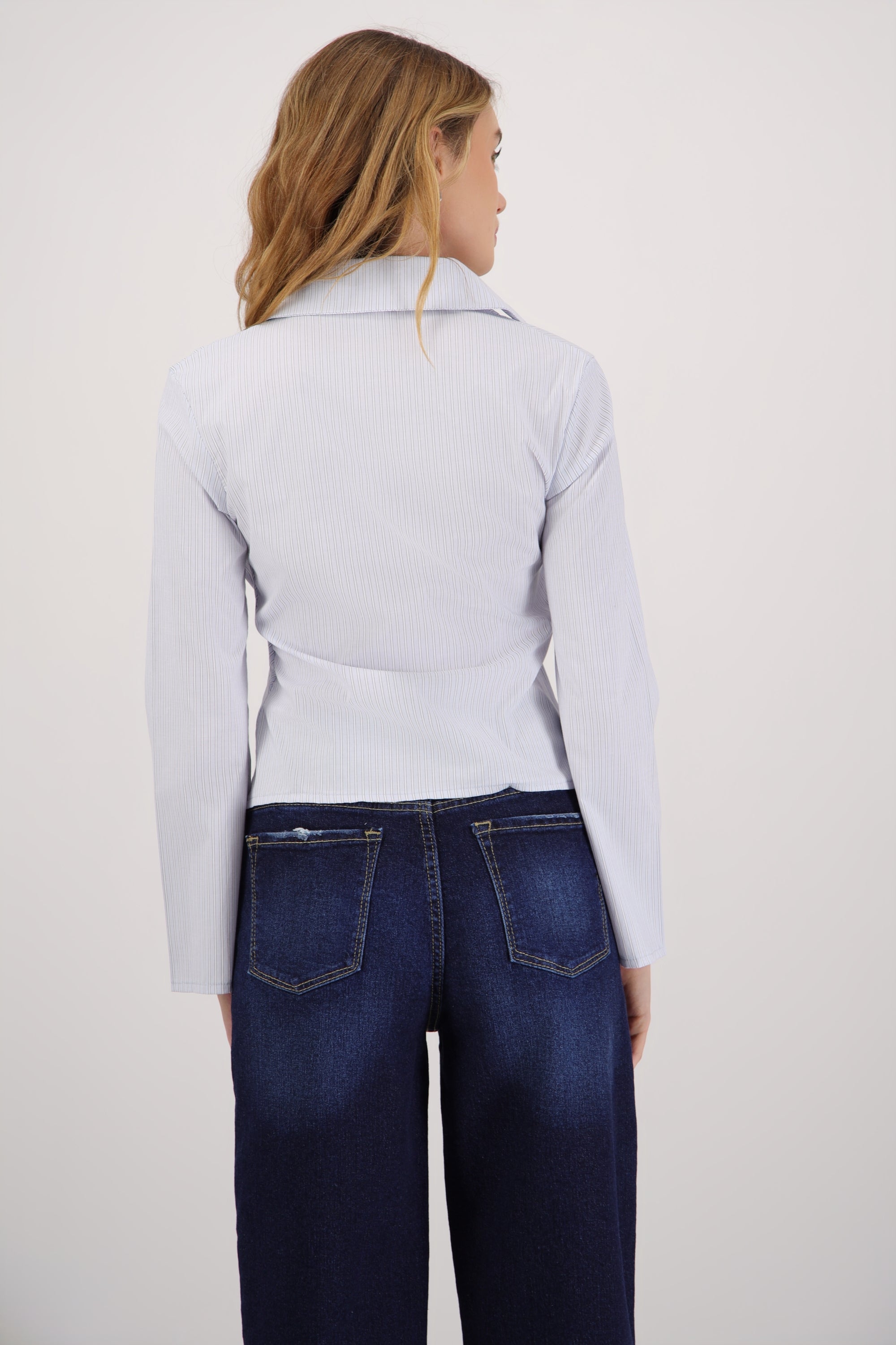 Camisa detalle nudo AZUL COMBO