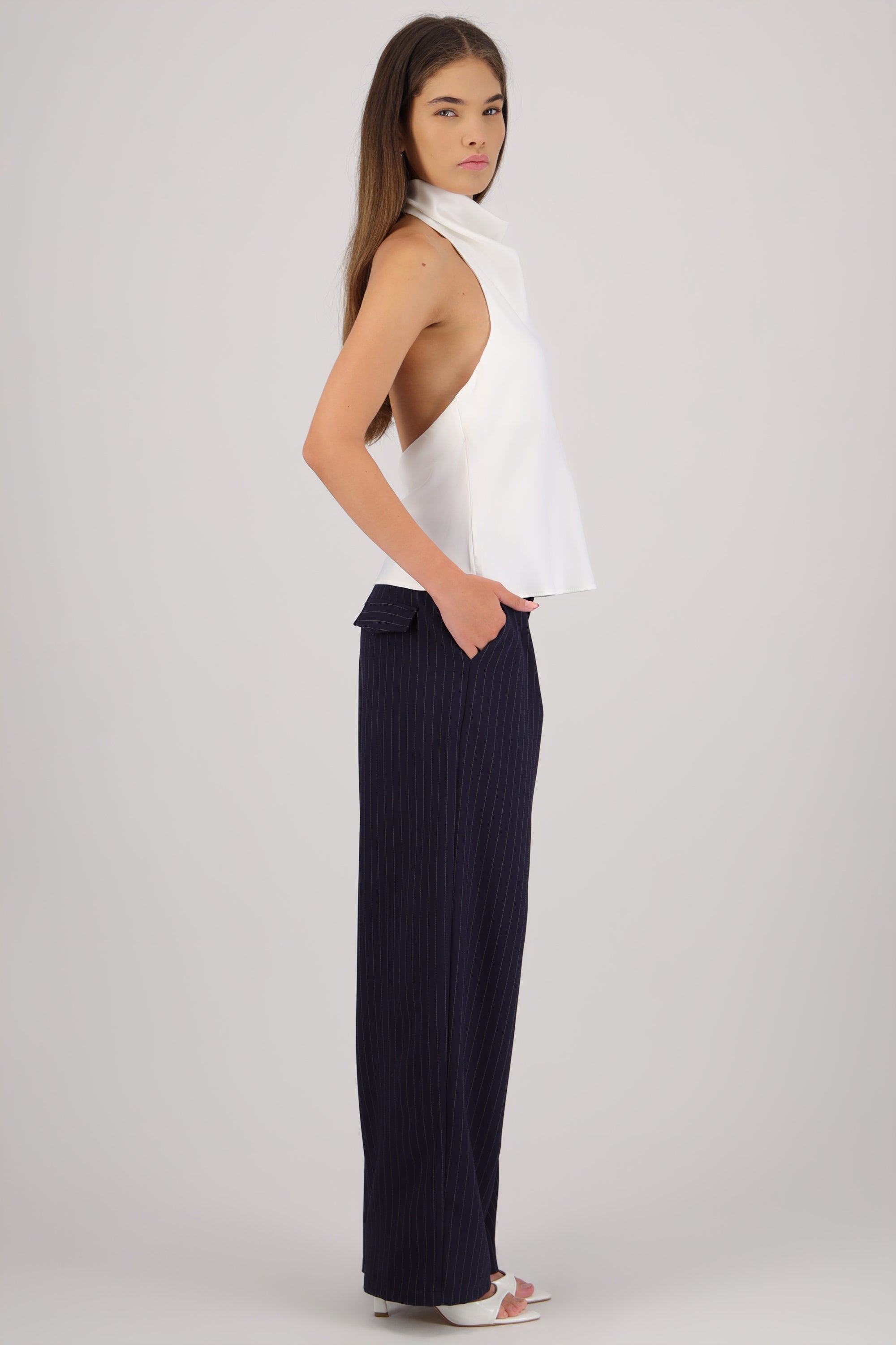 Pantalon rayado wide MARINO COMBO