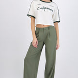 Pantalón rayado wide