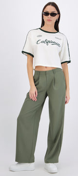 Pantalón rayado wide