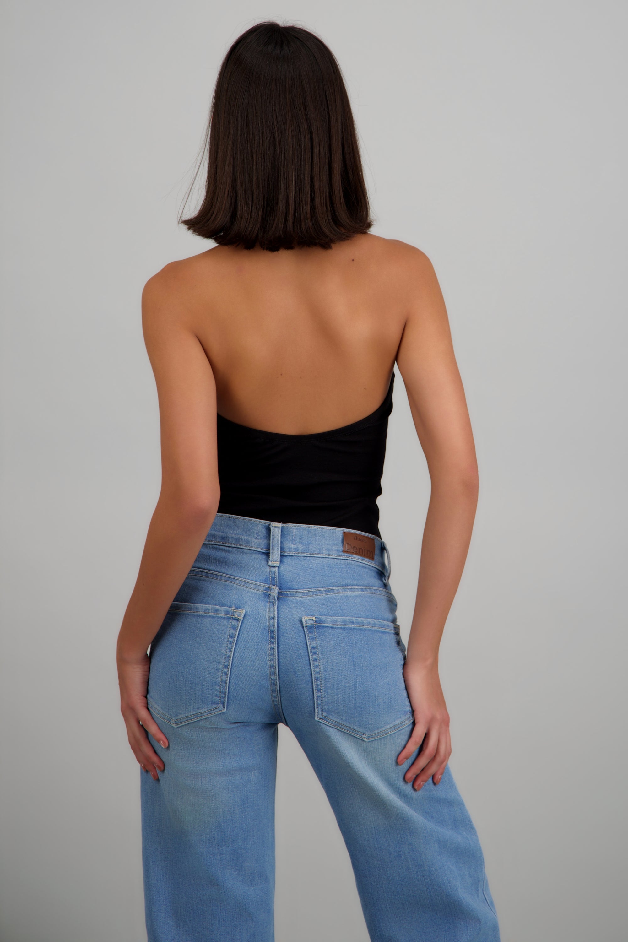 Body halter detalle bustier NEGRO
