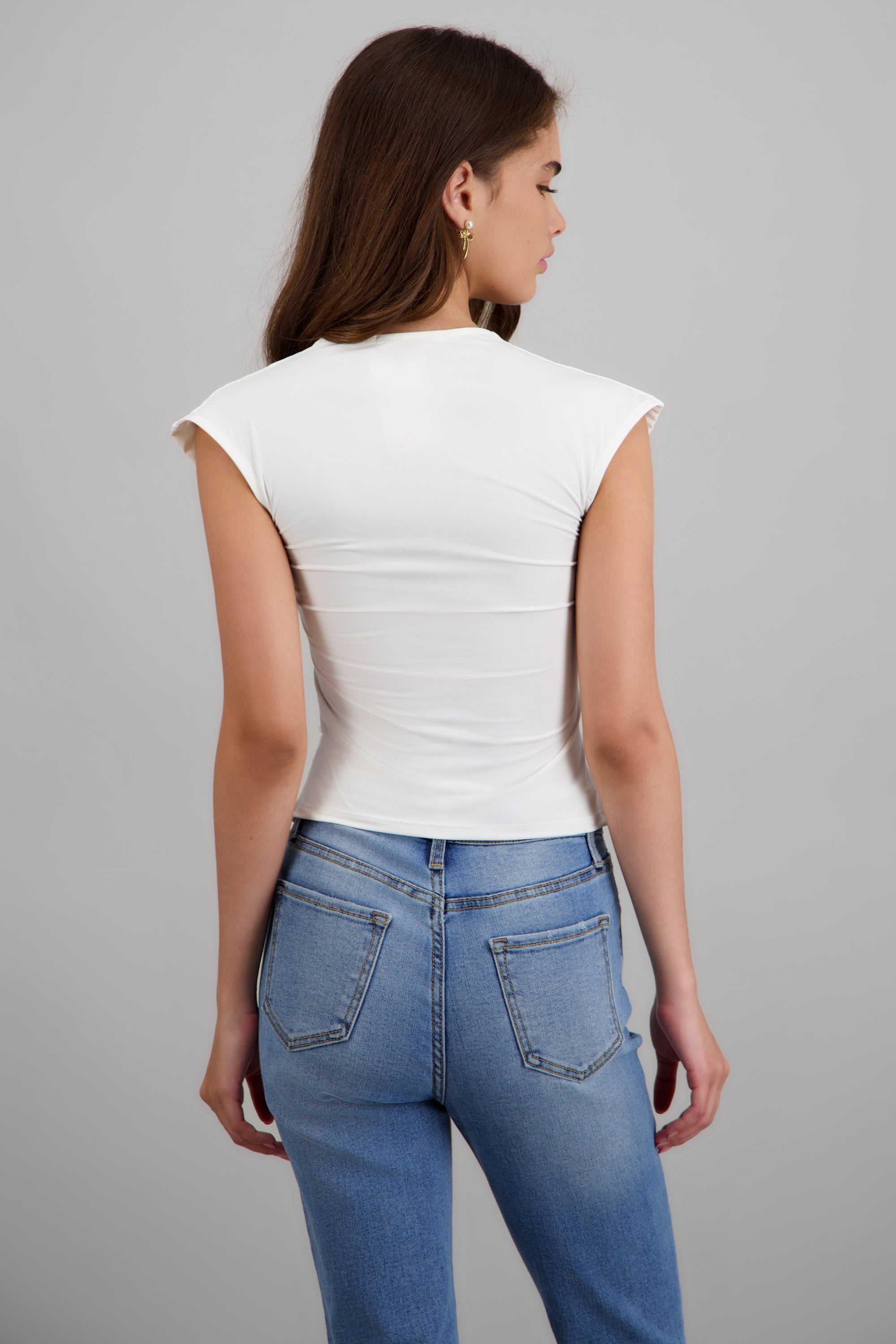 Top strapples detalle mangas BLANCO