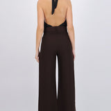 Pantalón wide leg detalle cinturón