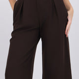 Pantalón wide leg detalle cinturón