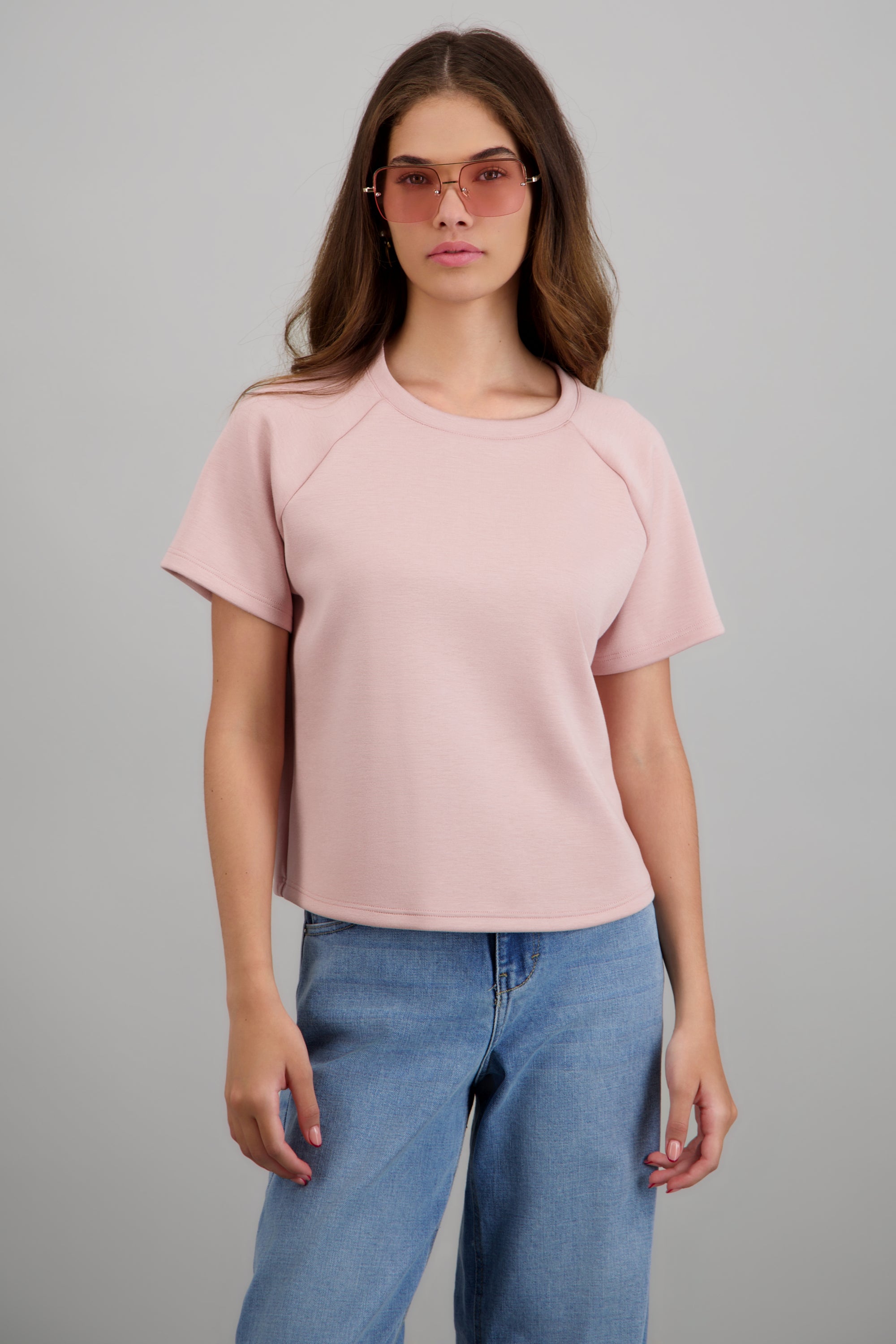 Playera basica tacto suave PALO DE ROSA